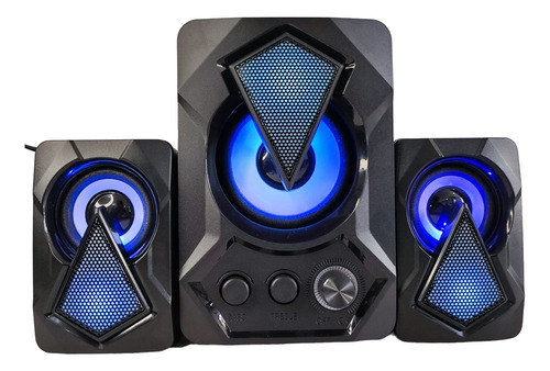 Bocina Parlante Altavoz Gamer Pc Sonido Estereo Luz Led Usb