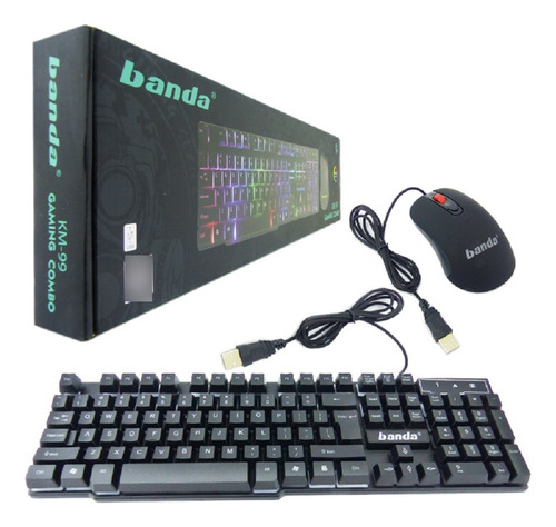 Teclado Y Mouse Usb Retroiluminados Con Luz Rgb, Modelo Km99