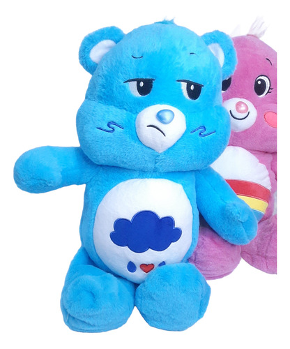 Peluche Ositos Cariñositos 60cm Gruñocito Rosa/azul C/ Manta Osito Cariñoso Gruñonsito