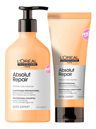 Pack Loreal Absolut Repair 500ml Dañado O Seco