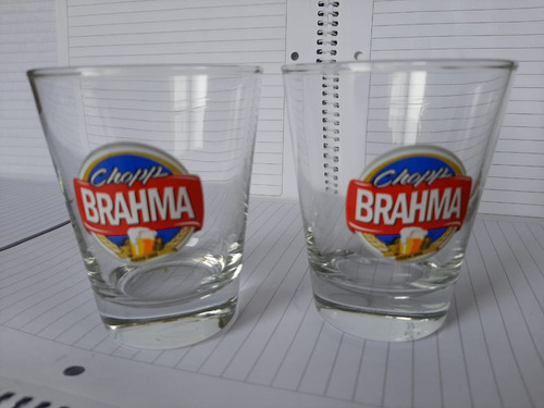 Vasos De Cerveza Brahma De Vidrio X 2 Unidades Brasileño Peq