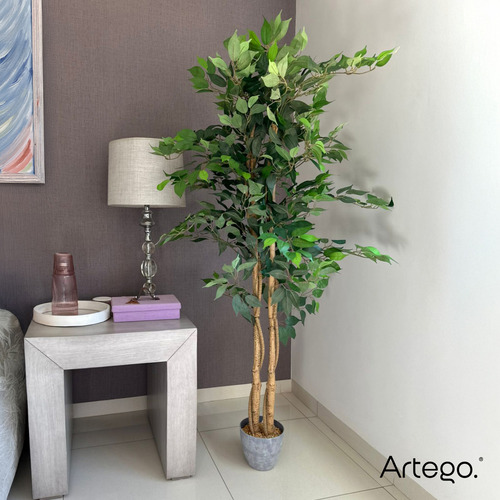 Planta Artificial Moderna Con Maceta Decorativa Real Style Ficus Grande De 170cm De Alto Artego Para Hogar Sala Comercio Oficina