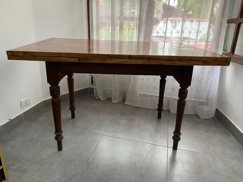 .mesa Extens Madera C/patas De Pinotea Súper Rebajada Marrón Marrón (Usado)