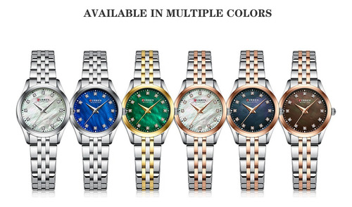 Reloj De Cuarzo Curren 9111 Para Mujer, Moderno, Casual, Sen