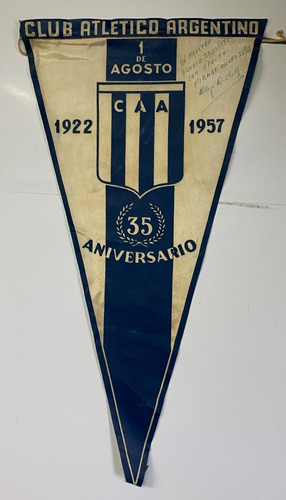 Banderín C A Argentino 1957, B34