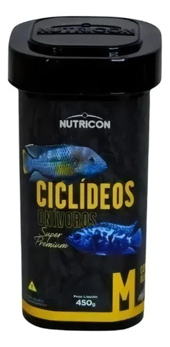 Ração Ciclídeos Onívoros M - Nutricon 450g