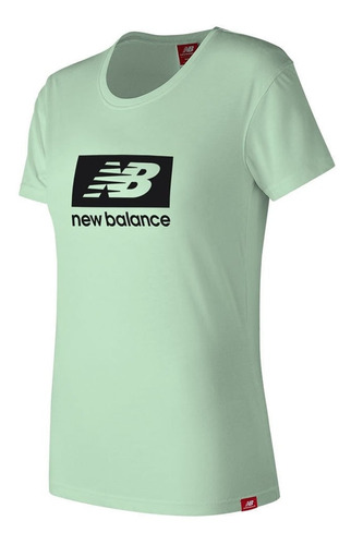 Remera New Balance Mujer Essentials Athletic Verde