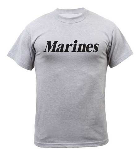 Camiseta Manga Corta Gris Marines