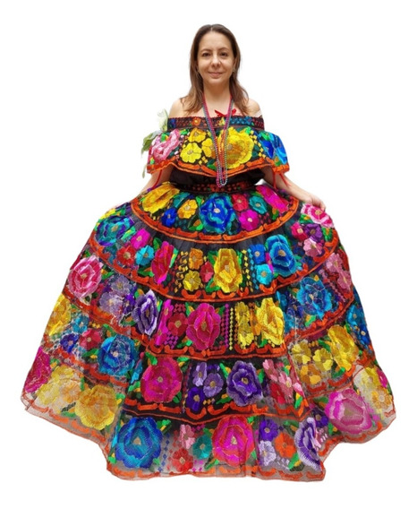 Vestido Típico Chiapaneca Disfraz Traje Vestuario Mod. 2 | Envío gratis