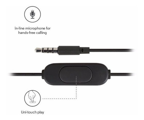 Auricular in-ear Motorola Earbuds 2 Earbuds 2s negro