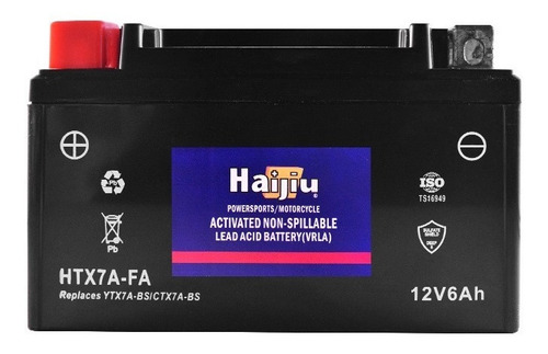 Bateria Haijiu Htx7a-fa Ytx7a-bs Rx 150 Scooter En Fas Motos