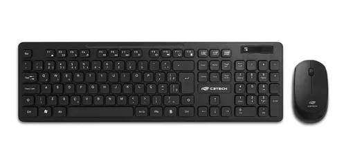 Teclado + Mouse C3tech Sem Fio Wireless Abnt2 K-w20bk