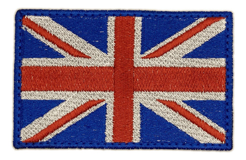 Bandera De Reino Unido - Velcro - 90x60mm Parche Bordado Vk
