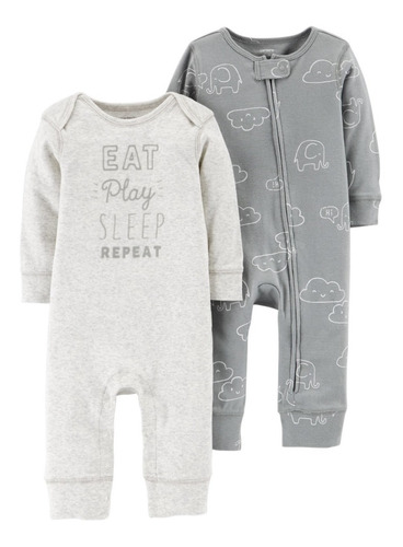 Set X2 Enteritos Carters Algodon Mvd Kids Bebe W841225