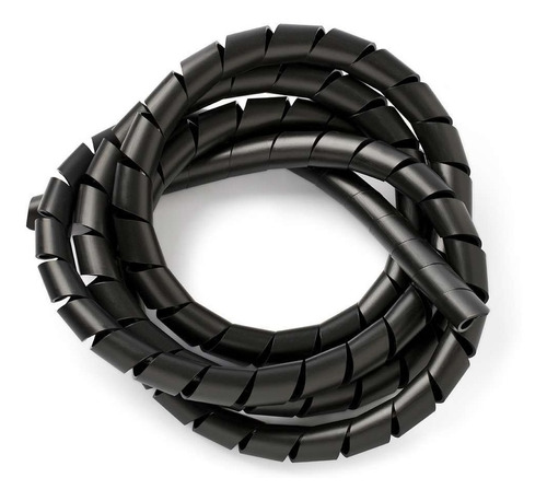 Organizador De Fios Cabos Espiral 10mm Informática 5 Mts Cor Preto