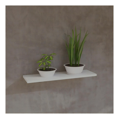 Estante Flotante Slim 60x20 Cm Blanco