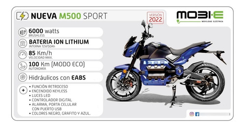 Imagen 11 de 18 de Moto Eléctrica Mobie M500 6000watts/50ah Ion-litio 2023