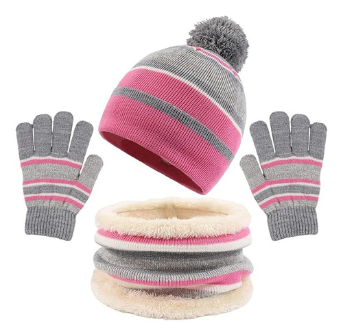 Exclusivo Guantes Para Frio Niña Con Gorro Y Calentador