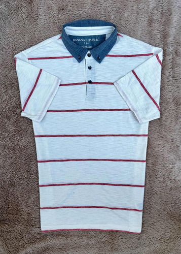 Playera De Rayas Tipo Polo Banana Republic Talla S De Hombre