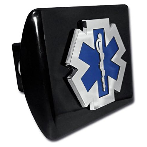 Cubierta De Enganche De Metal Negro Emblema De Ems