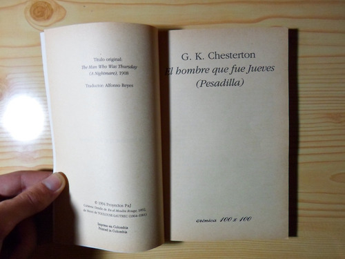 El Hombre Que Fue Jueves - G K Chesterton