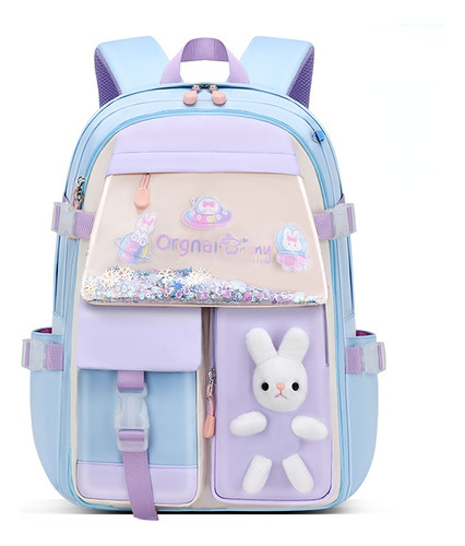 Preciosa Mochila Escolar Colorida Impermeable Para Niños