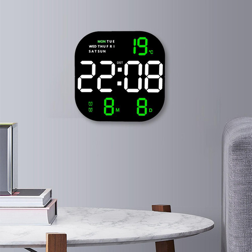 Despertador De Mesa Led Com Dia, Data, Visor Verde