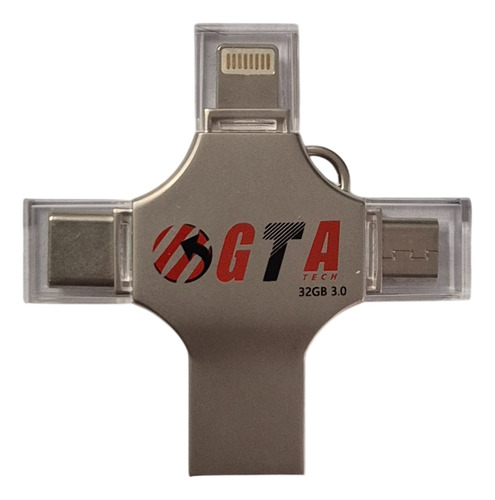 Pen Drive 4 Em 1 Usb 3.0 Tipo C iPhone Android Gta Tech C/nf