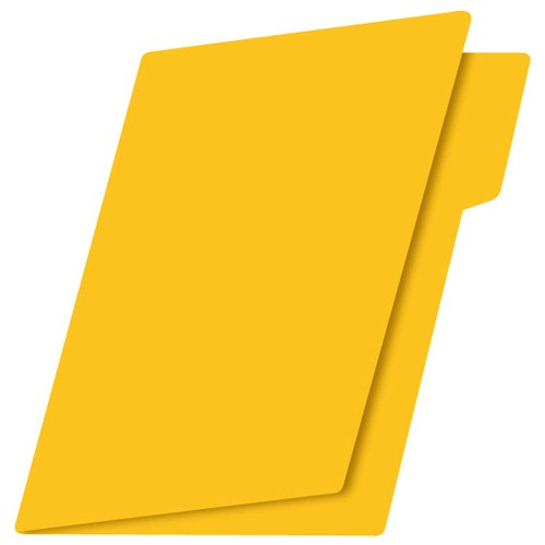 Folder Fortec Ff-0462 Carta 1/2 Ceja Amarillo Intenso 25 Pzs