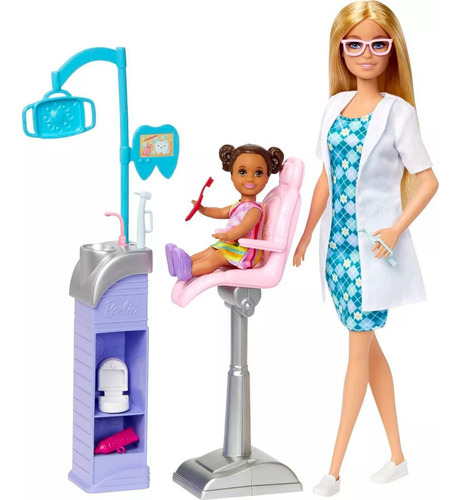 Barbie Dentista Pelo Rubio Con Set De Odontologia