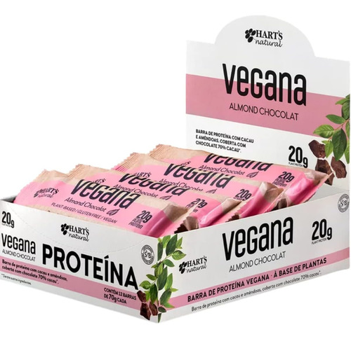 Barra Proteína Vegana Almond Chocolat - Display 12x70g