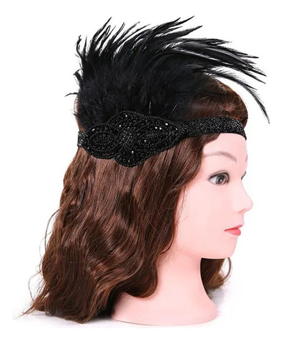 Pelo Con Pedrería Y Lentejuelas, Para Fiesta De Gatsby