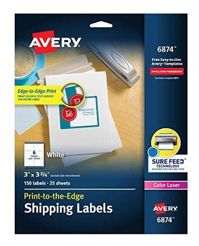 Avery Etiquetas De Envío Con Sure Alimentar, Imprimir-to-the