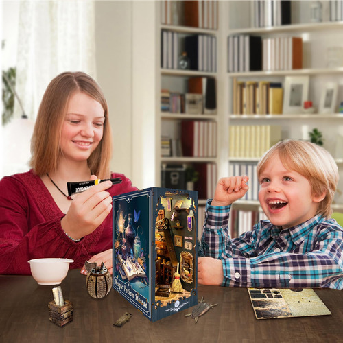 Kit De Rincón De Libro Mágico Para Bricolaje En Miniatura