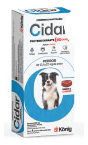 Cidar Pastilla Anti Pulgas Garrapatas Perros 12-25kg König