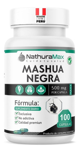 Mashua Negra 500 Mgrs X 100 Capsulas  Naturalmaxx