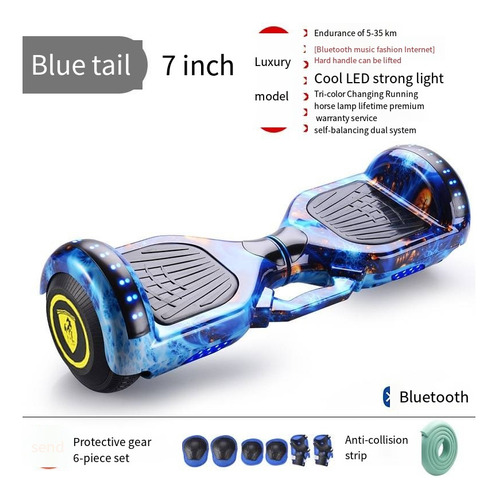 Patineta Electrica Hoverboard Led Y Bluetooth