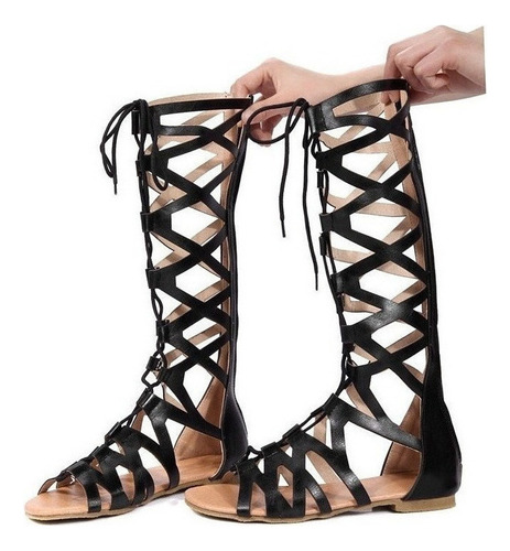 Botas De Gladiador De Verano Sandalias Casuales Estilo Roma