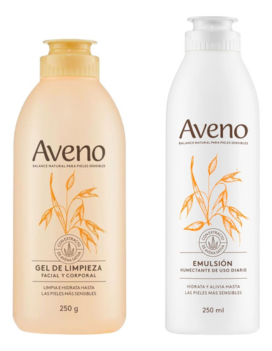 Aveno Piel Sensible Emulsion 250ml + Gel De Limpieza 250ml 