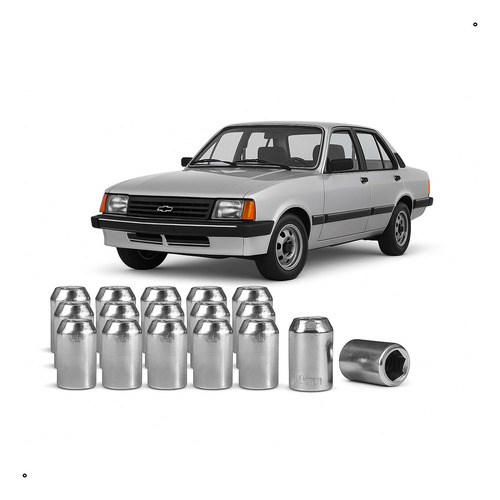 Jogo 16 Porcas Roda Allen Lob Gm Chevette Onix M12x1,5