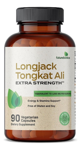Longjack Tongkat Ali 1200mg Energía Y Vitalidad 90 Americano