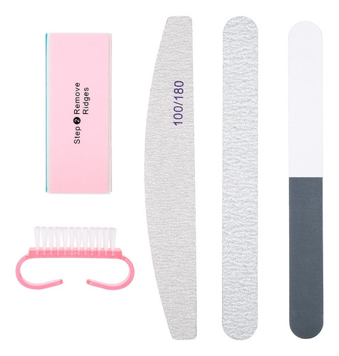 Lima De Manicura 5 Piezas/juego De Lima De Uñas De Vidrio