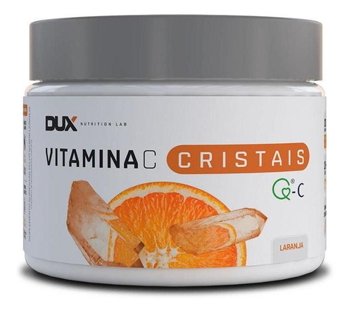 Vitamina C Em Cristais - Pote 200g Dux Nutrition Sabor Laranja