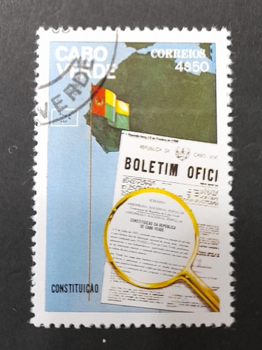 Sello Postal - Cabo Verde - 6to Aniv. De La Constitucion