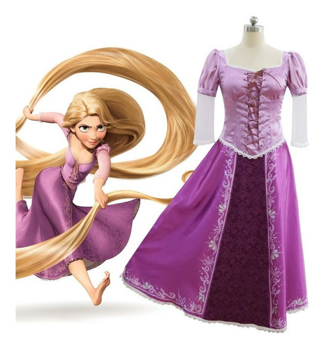 Princesa Rapunzel Enredada Disfraz Cosplay Mujer