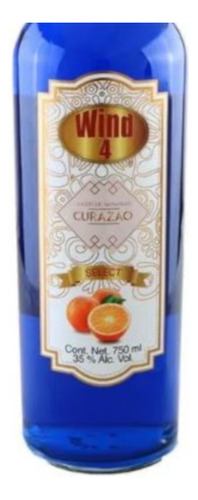 Pack De 6 Licor Wind 4 Azul Curazao Naranja 750 Ml