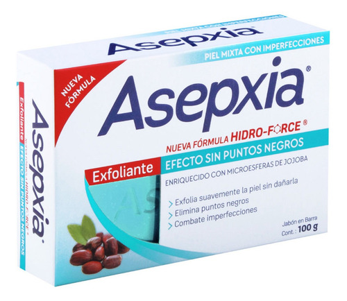 Jabón En Barra Asepxia Exfoliante 100g Genomma Lab