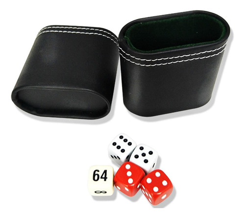 Ds Juego De Dados De Mano De Taza De Dados De Cuero