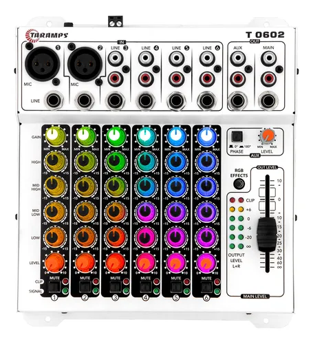 Mesa De Som Automotivo Taramps T0602 Multicolor Led Rbg