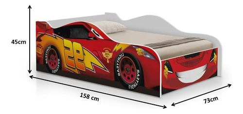 Mini Cama Berço Carro Infantil Personagens Com Colchão D20